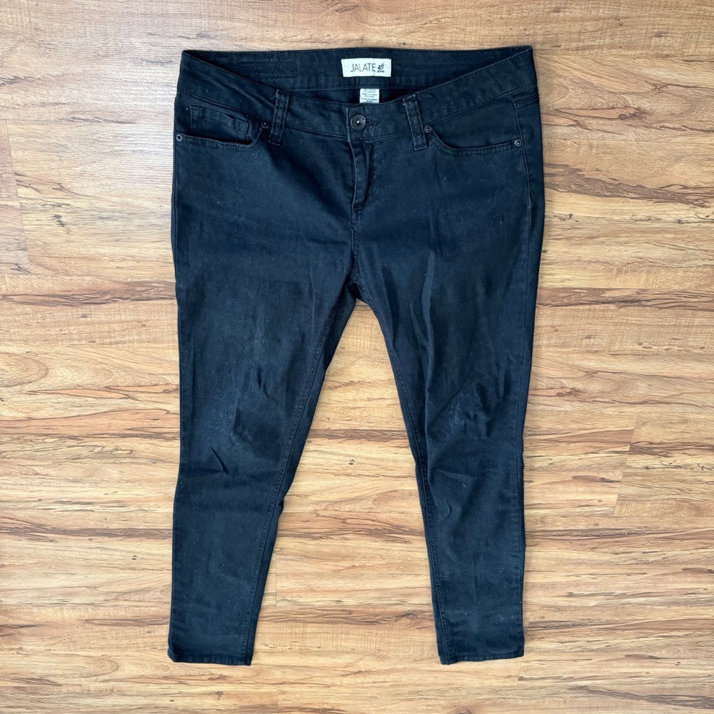 Jalate Jeans Womens Black Skinny Stretch‎ Denim Pants Size 11 JJ1029T1
